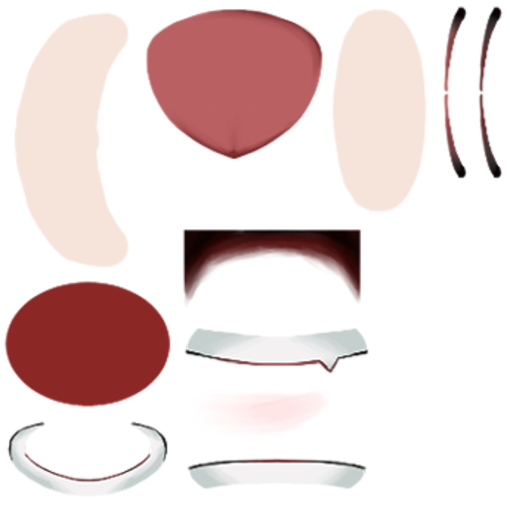 【Live2D cmoファイル】 口 学習用モデル