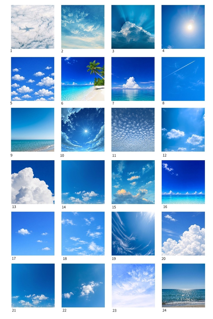 青空背景素材集|24枚・3000×4000px(商用利用可)
