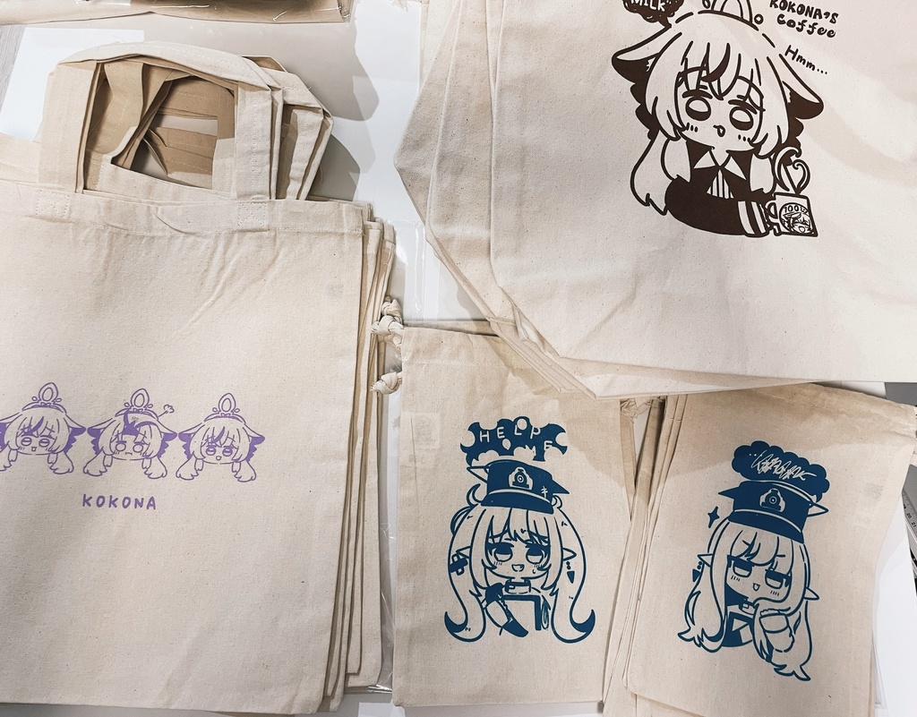 ★KOKONA FACE 薄手トートバッグ(2500円以上購入でおまけ付き対象商品)