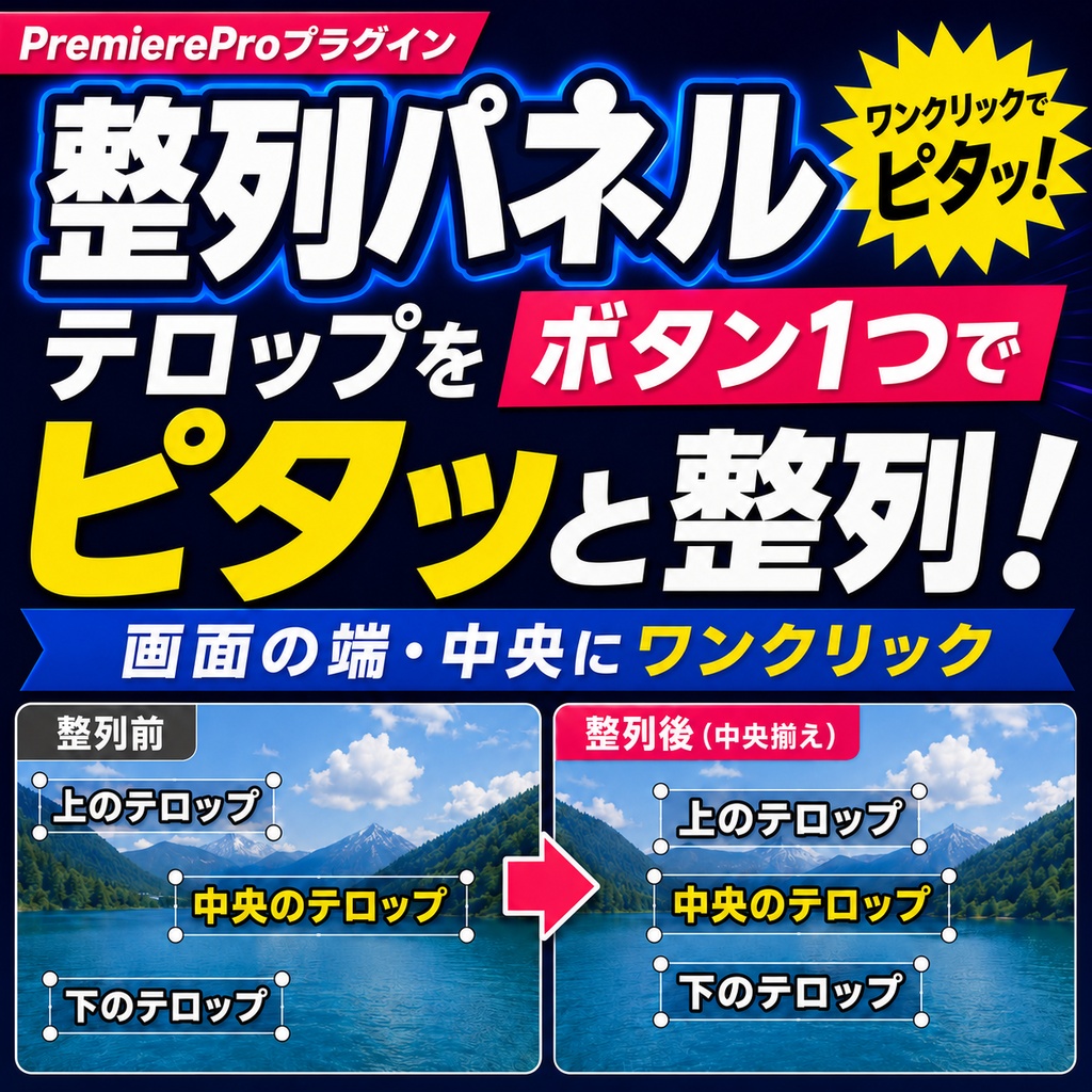 【Premiere Pro/Win版】整列パネル/AlignPanel