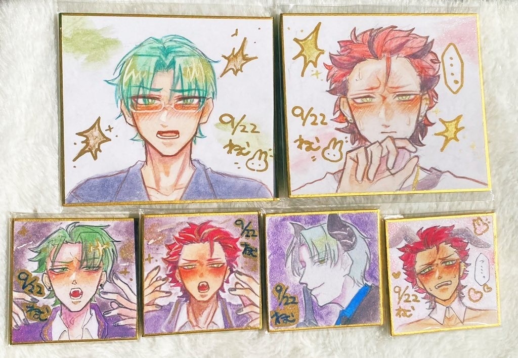 手描き水彩色紙