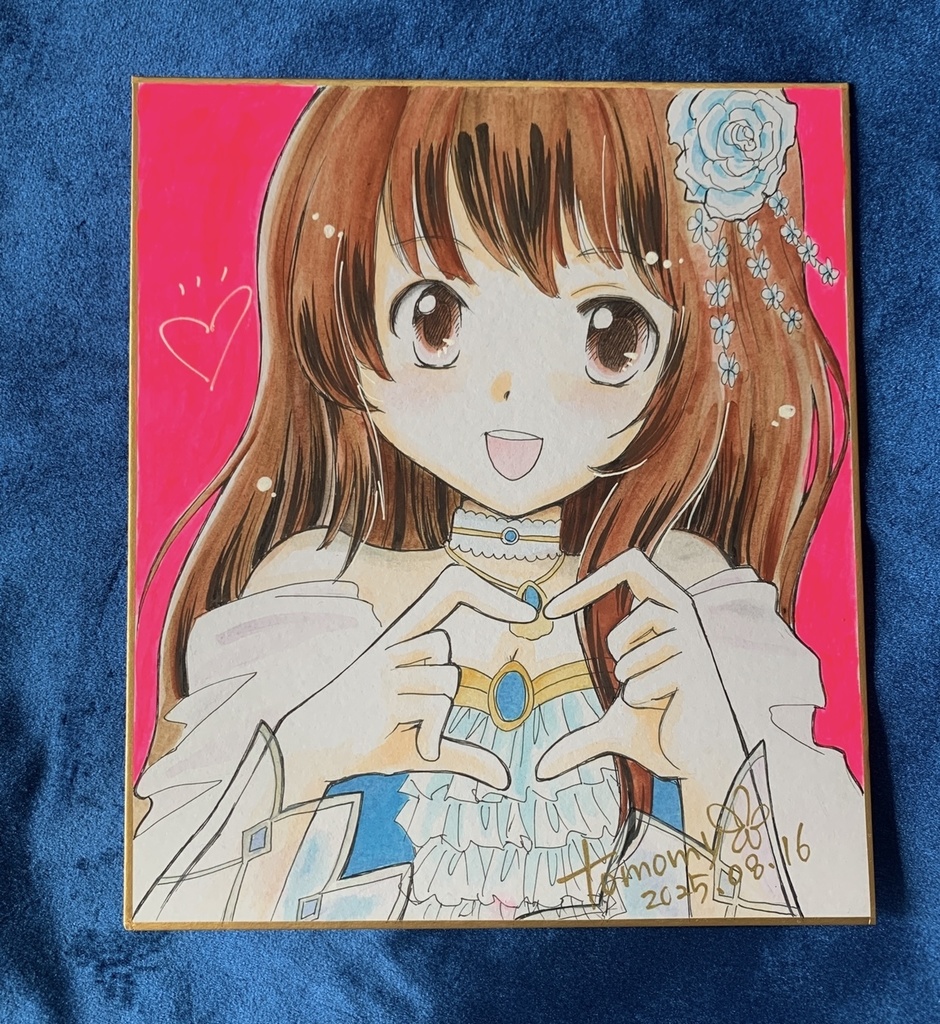 ゴ魔乙イラスト【各種1点物】2025 夏X投稿の色紙(中)(※〜8月末頃まで)