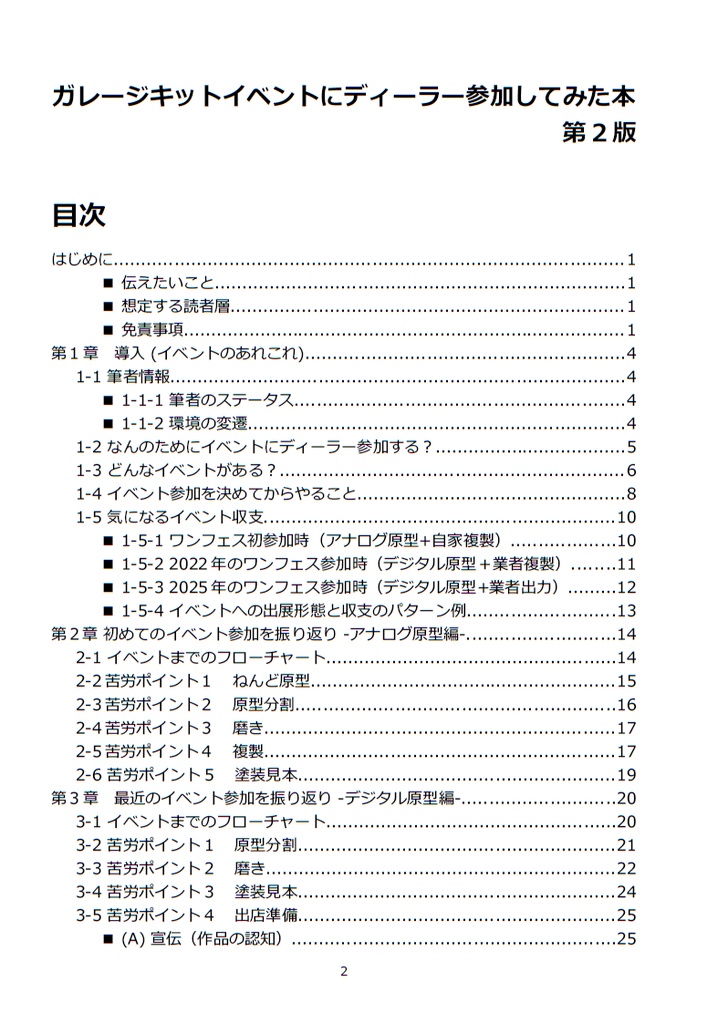 ガレージキットイベントにディーラー参加してみた本 第2版 (電子版)