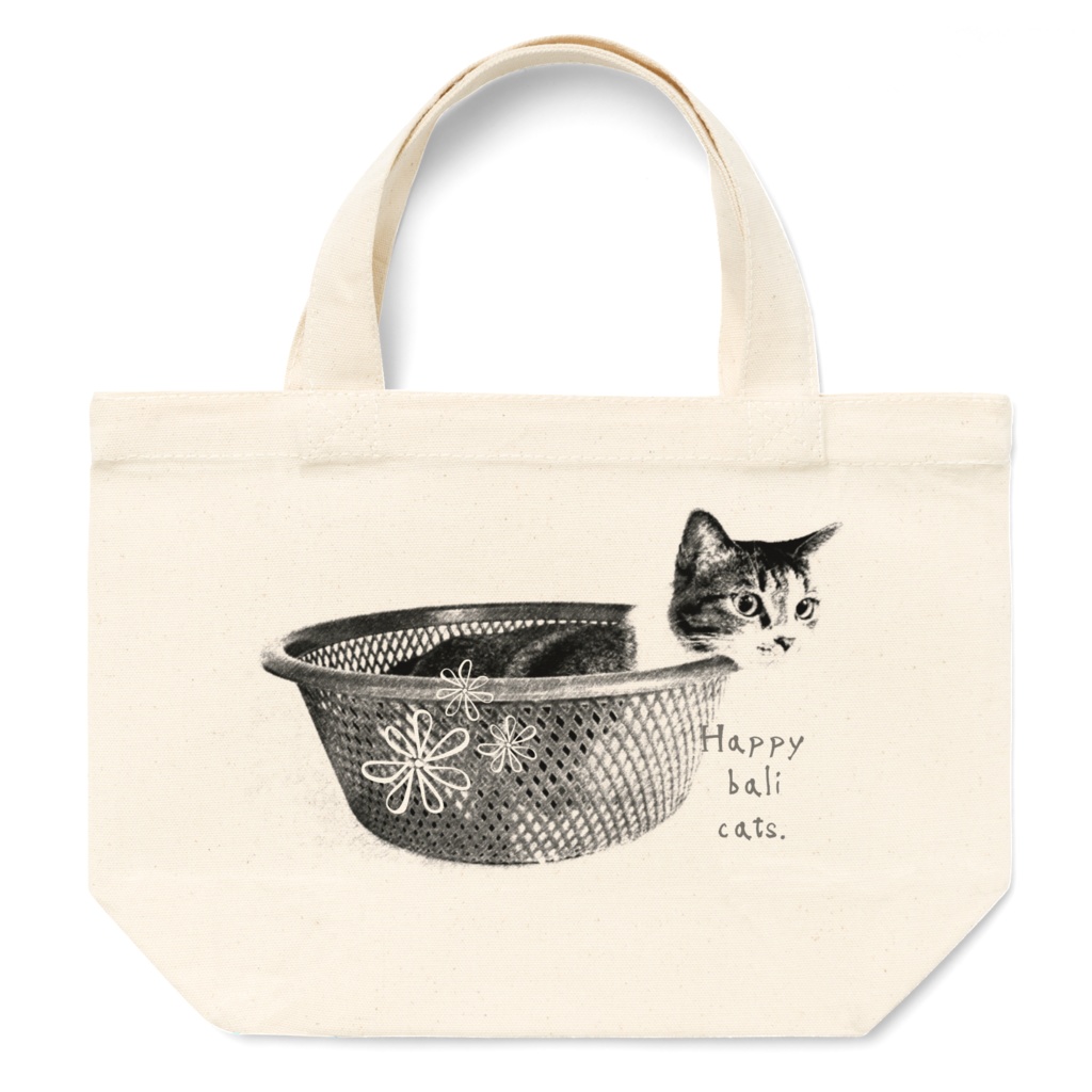【バリ猫応援】Happy bali cats オリジナルトートバッグS