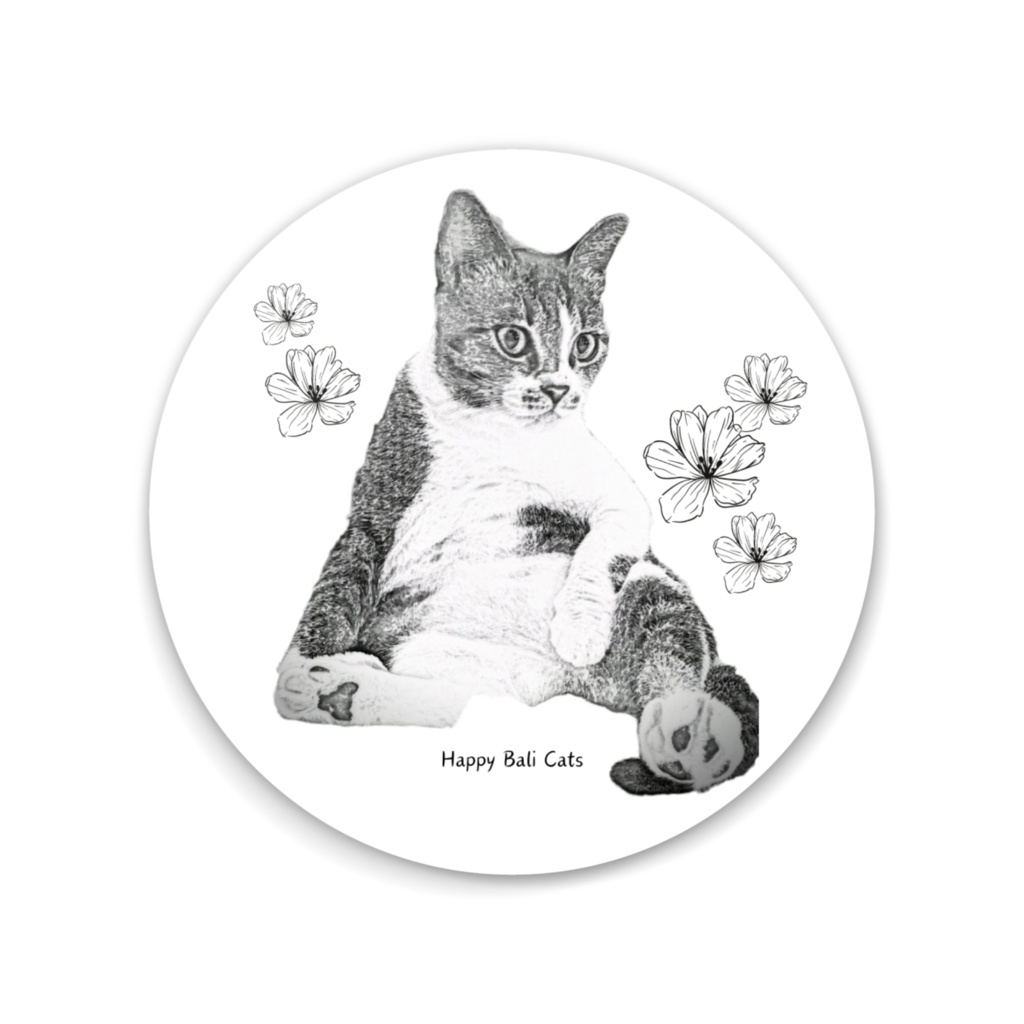 【バリ猫応援】Happy bali catsオリジナル缶ミラー