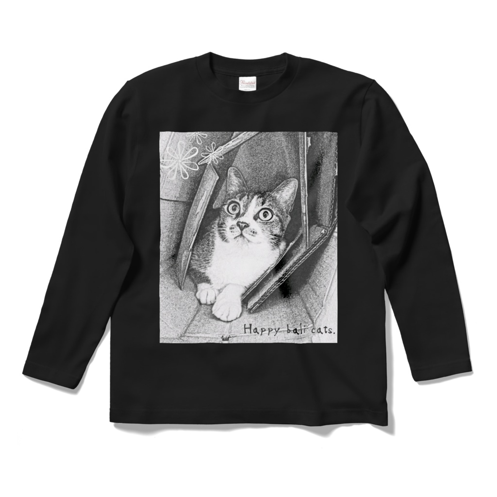【バリ猫応援】Happy bali catsオリジナルロングスリーブTシャツ