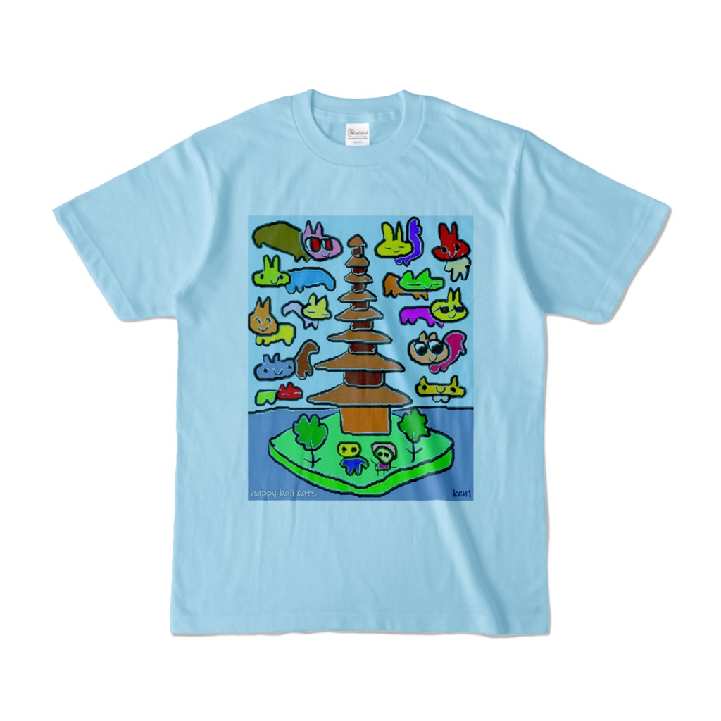 【バリ猫応援】Happy bali catsオリジナルカラーTシャツ