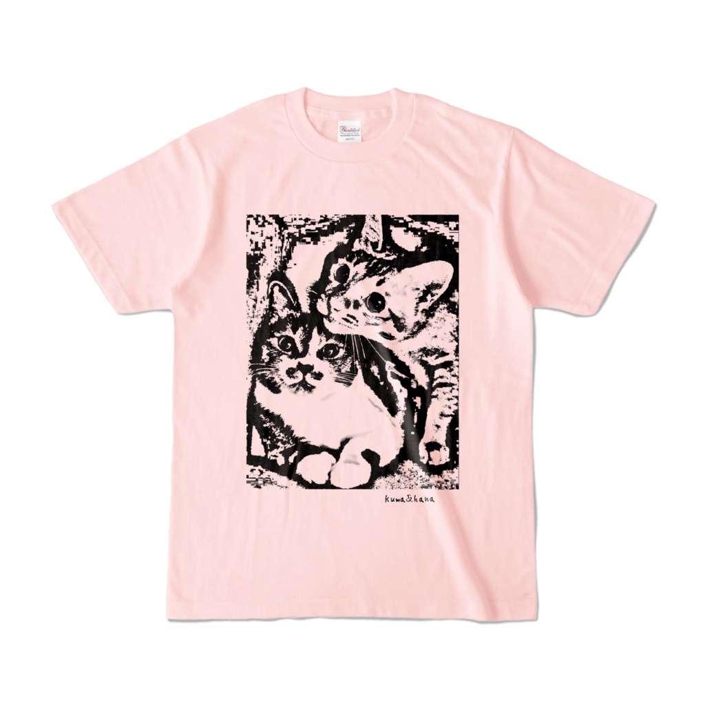 【バリ猫応援】オリジナルkuma&hanaカラーTシャツ