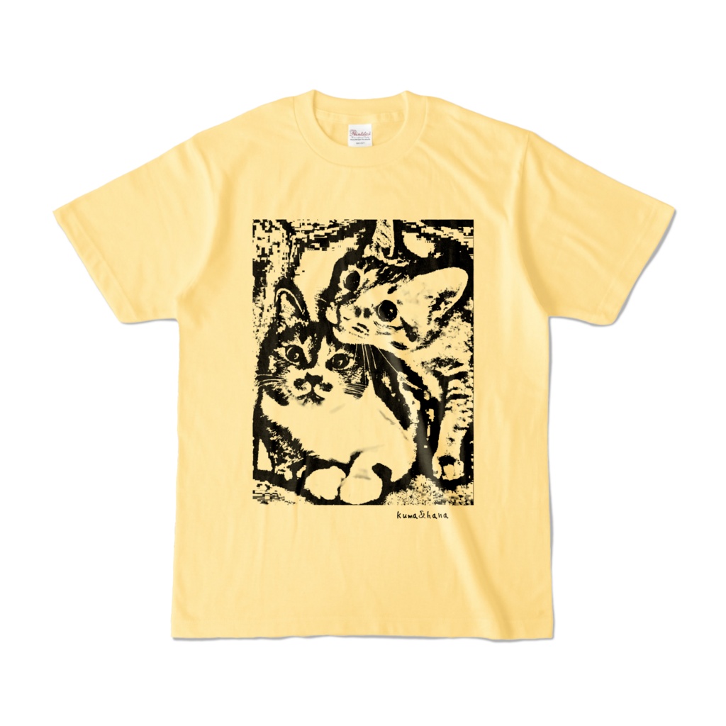 【バリ猫応援】オリジナルkuma&hanaカラーTシャツ