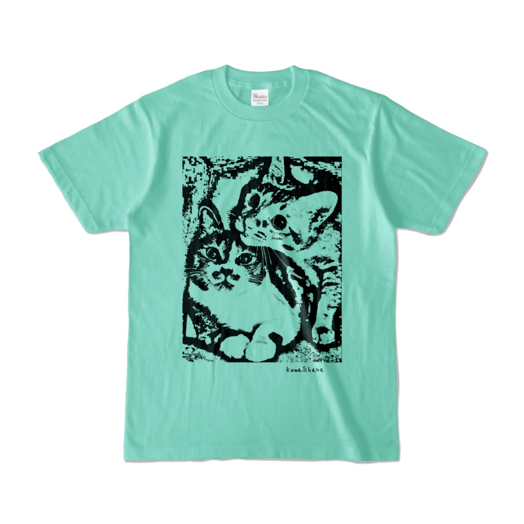 【バリ猫応援】オリジナルkuma&hanaカラーTシャツ