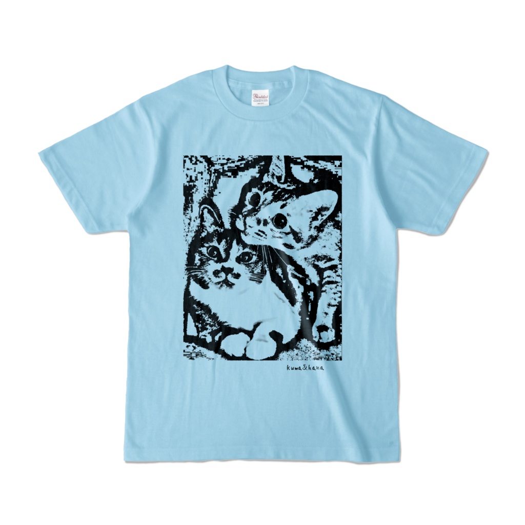 【バリ猫応援】オリジナルkuma&hanaカラーTシャツ