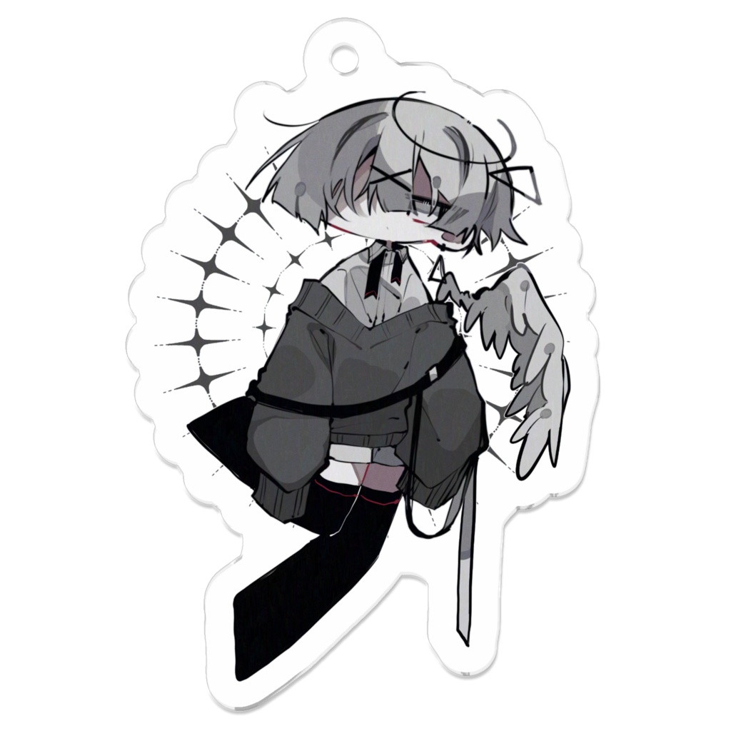 アクリルキーホルダー　黒