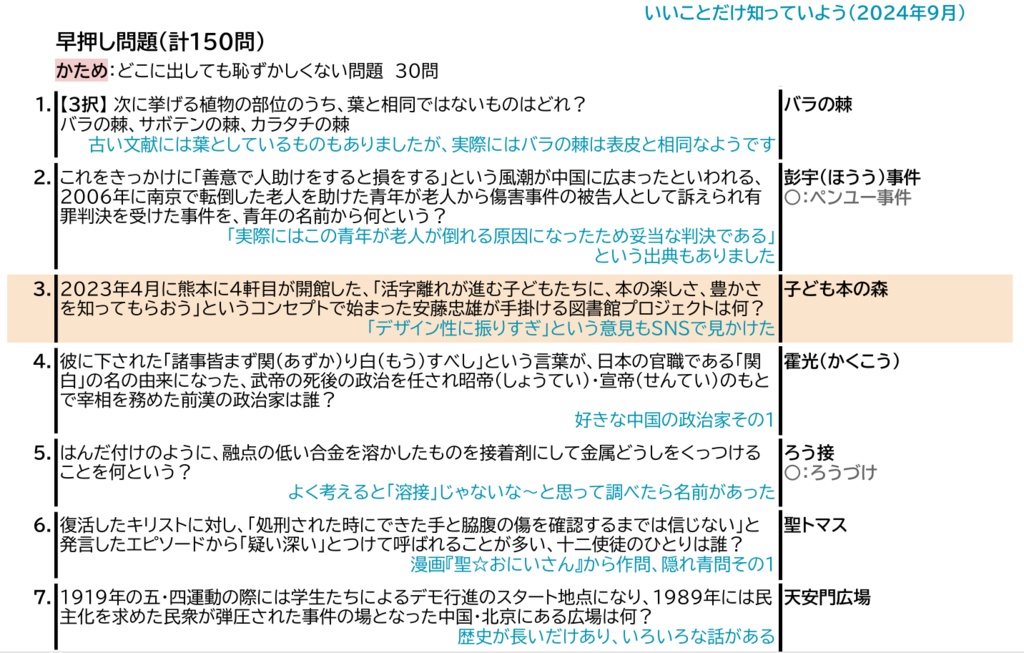 いいことだけ知っていよう