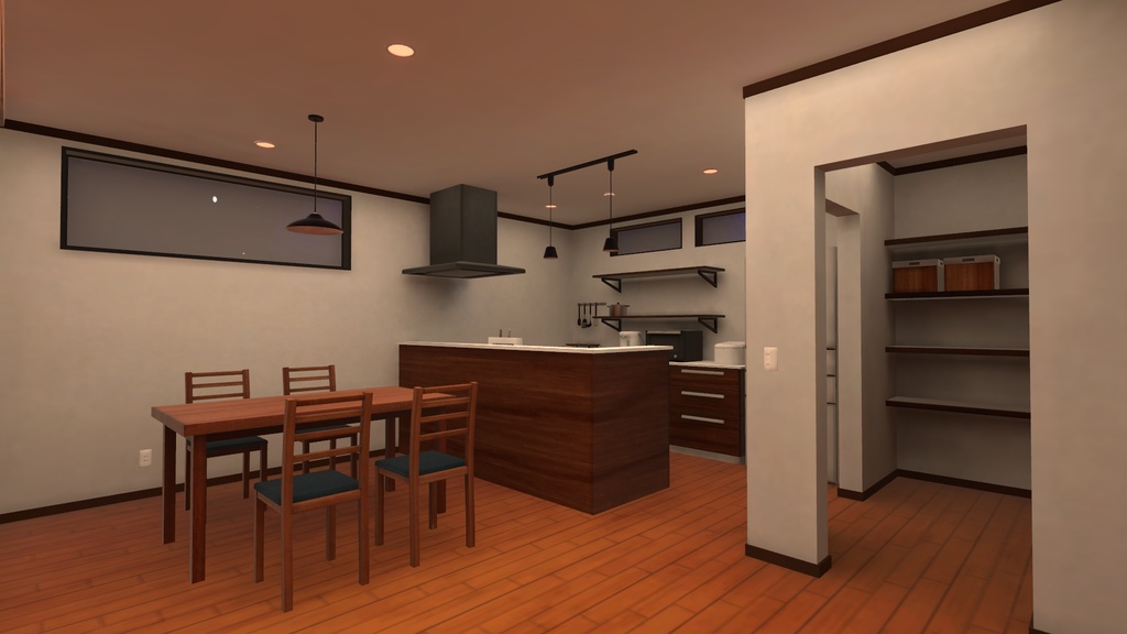 【VRChat向けWorld】和MODERN HOUSE【VCC対応】