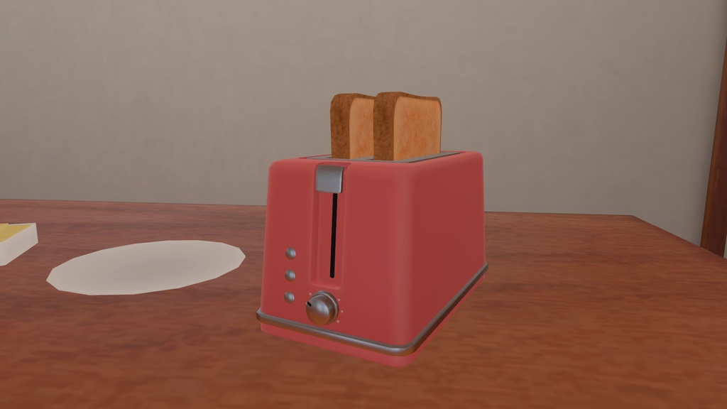 VRChat Udon用ギミック「ポップアップトースターセット」