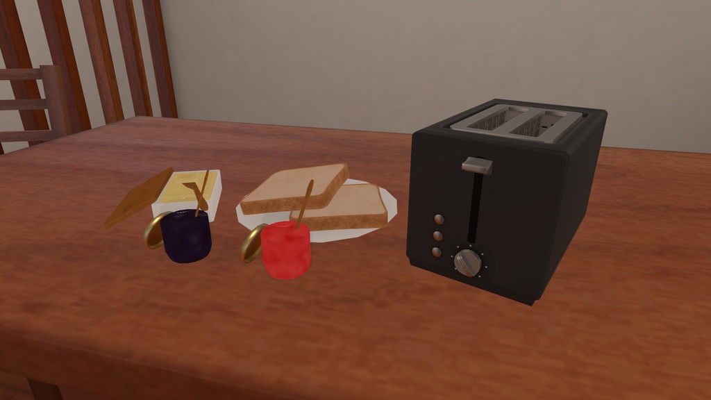 VRChat Udon用ギミック「ポップアップトースターセット」
