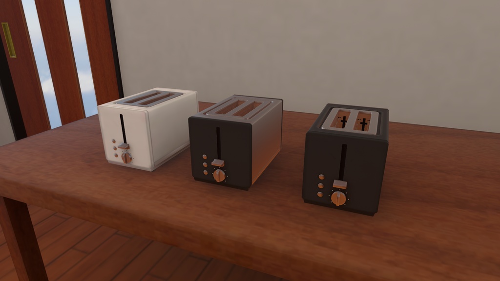 VRChat Udon用ギミック「ポップアップトースターセット」