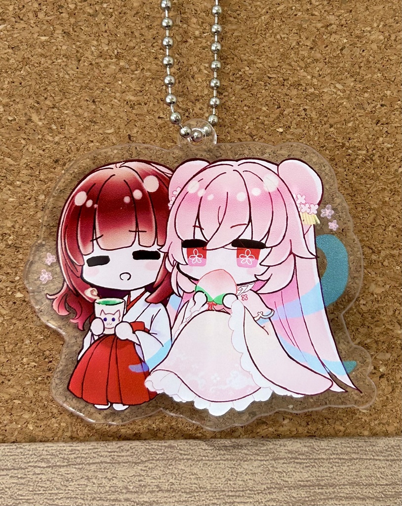 桃紫アクキー 