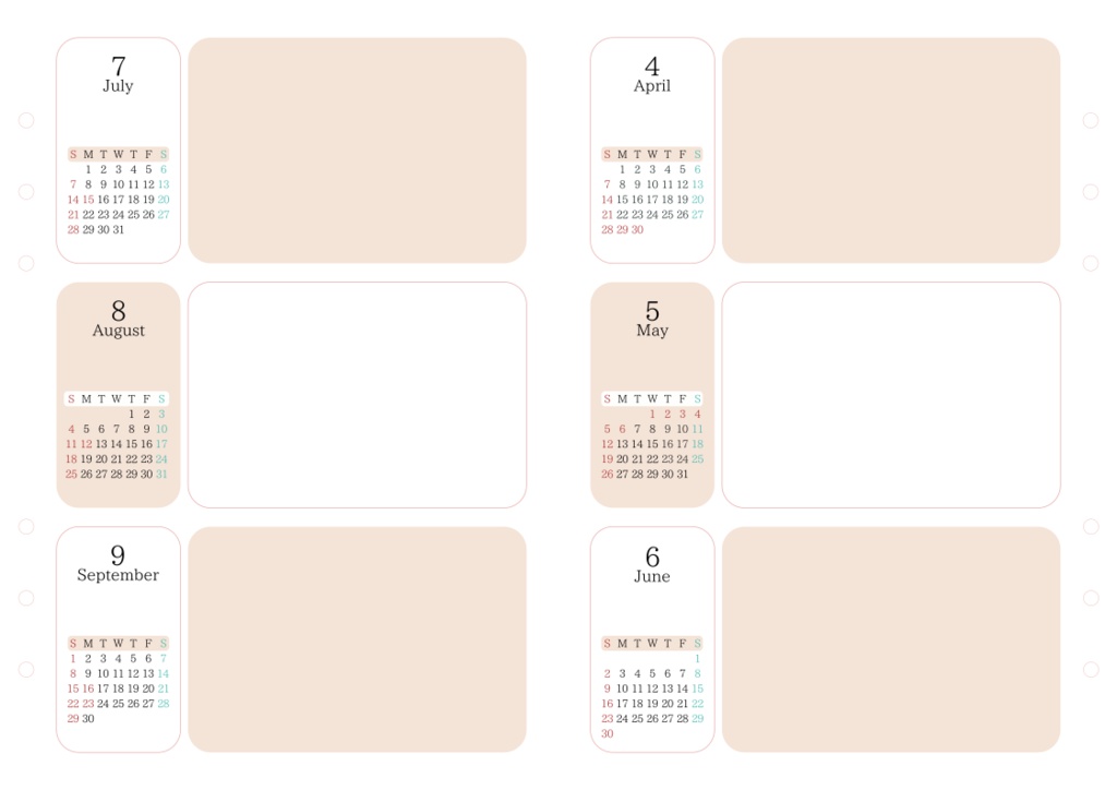 2019年 バレットジャーナル用 Future log