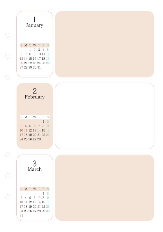 2019年 バレットジャーナル用 Future log