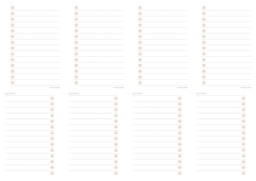 マイクロ5、A7正寸サイズ リストリフィル