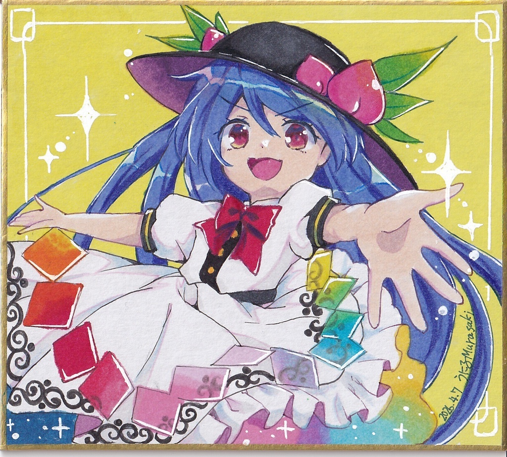 【ミニ色紙原画】比那名居天子