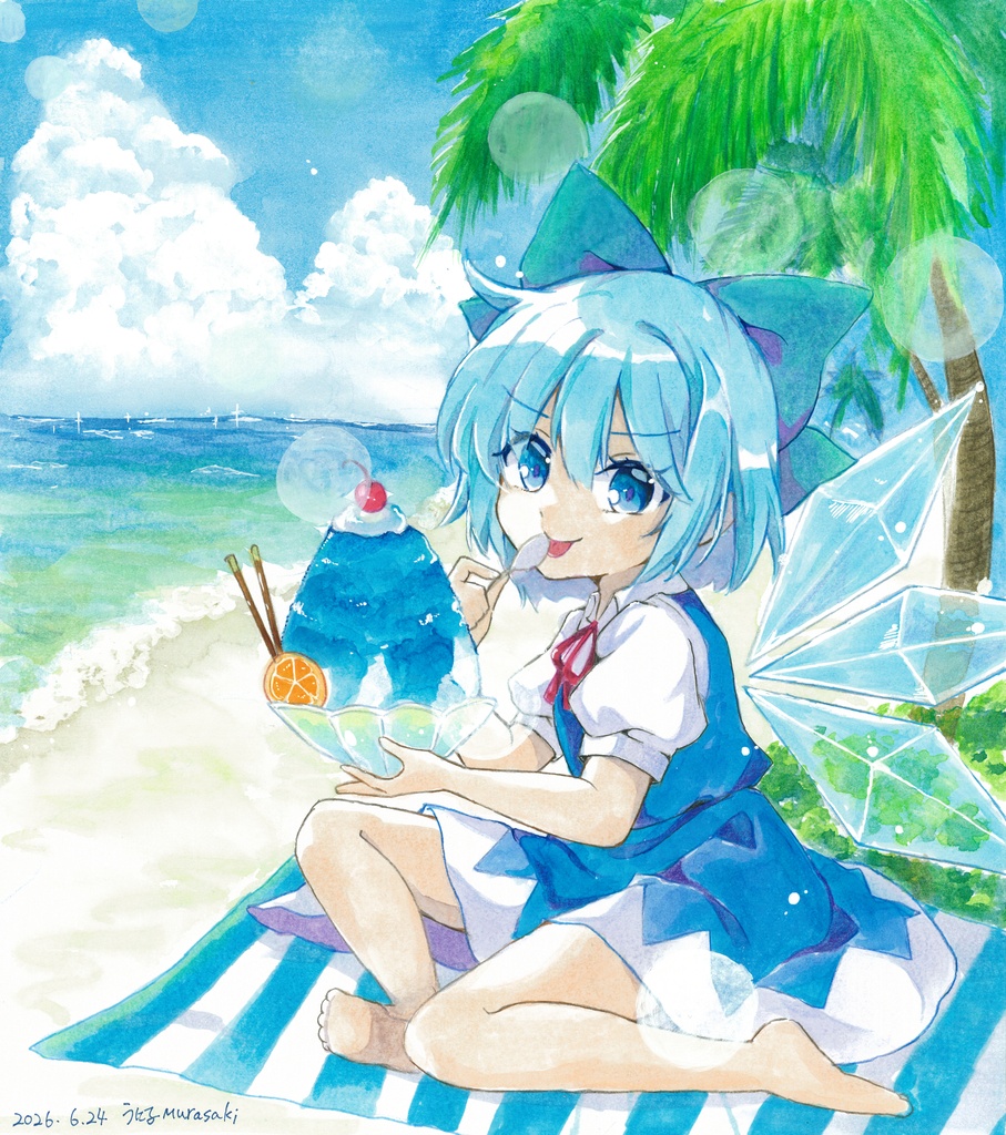 【原画色紙】チルノ【東方Project】