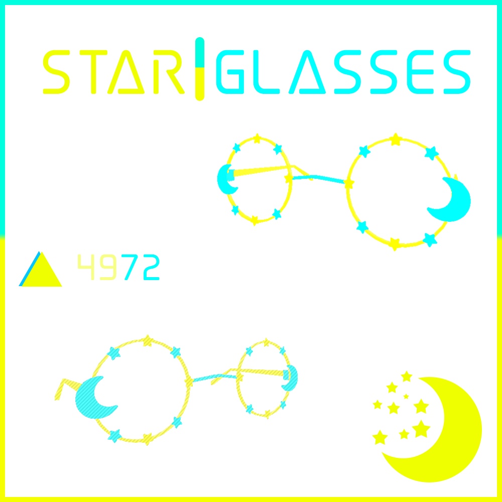 「3Dモデル」(FREE!)Star Glasses スターグラス (1.00)