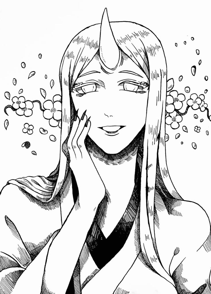 Gペン原画「白熊童子」