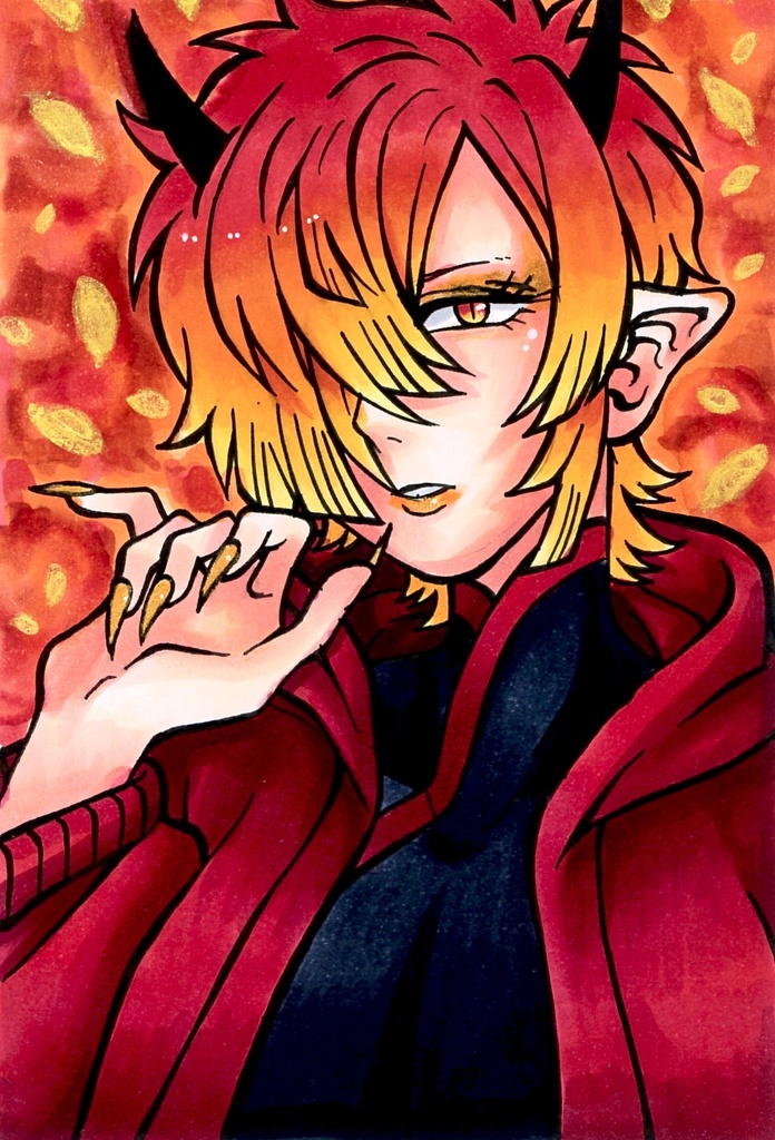 【ハガキ原画】鬼女紅葉