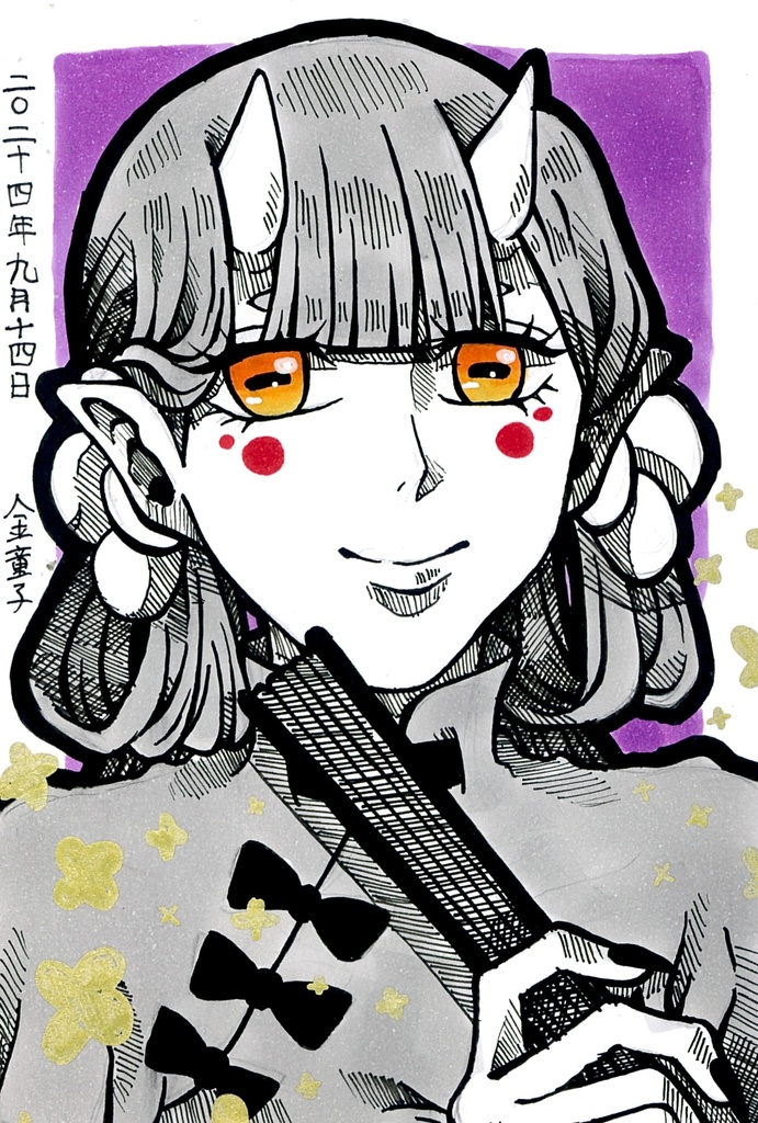 【ハガキ原画】金童子