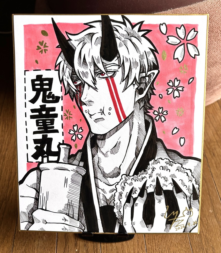 【中色紙】おにぎり鬼童丸