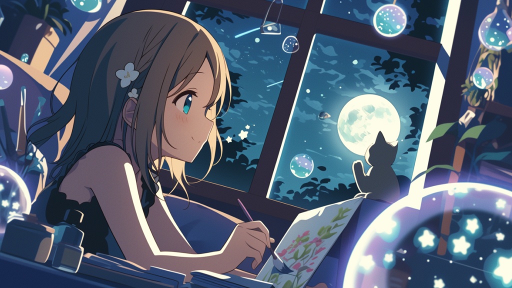 【フリーBGM】ムーンライトパレット🌕🎨 ゆめかわ/チル/ファンタジー/夜
