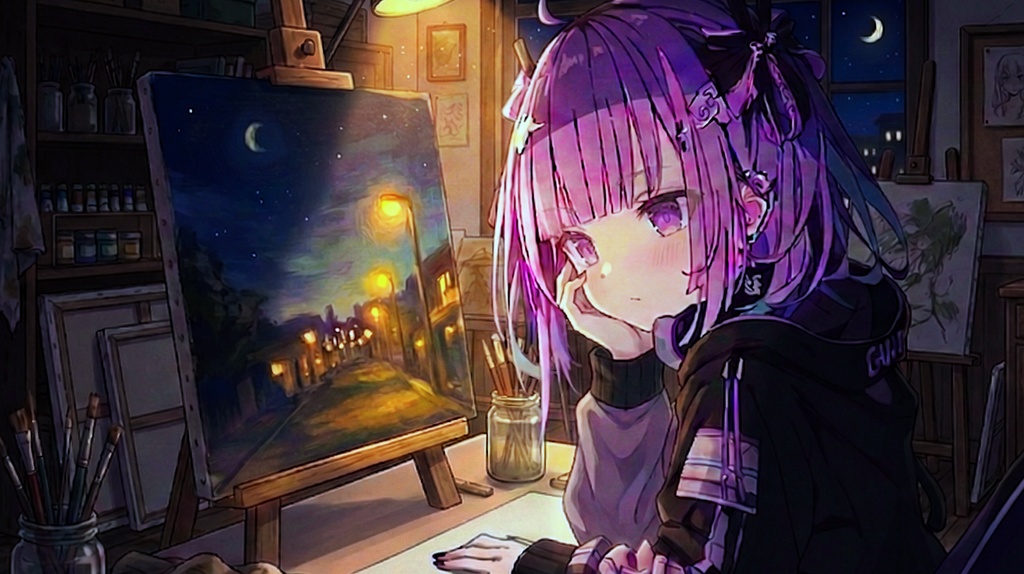 【フリーBGM】真夜中のキャンバス🎨 チル/Lo-fi【作業・勉強・配信用】