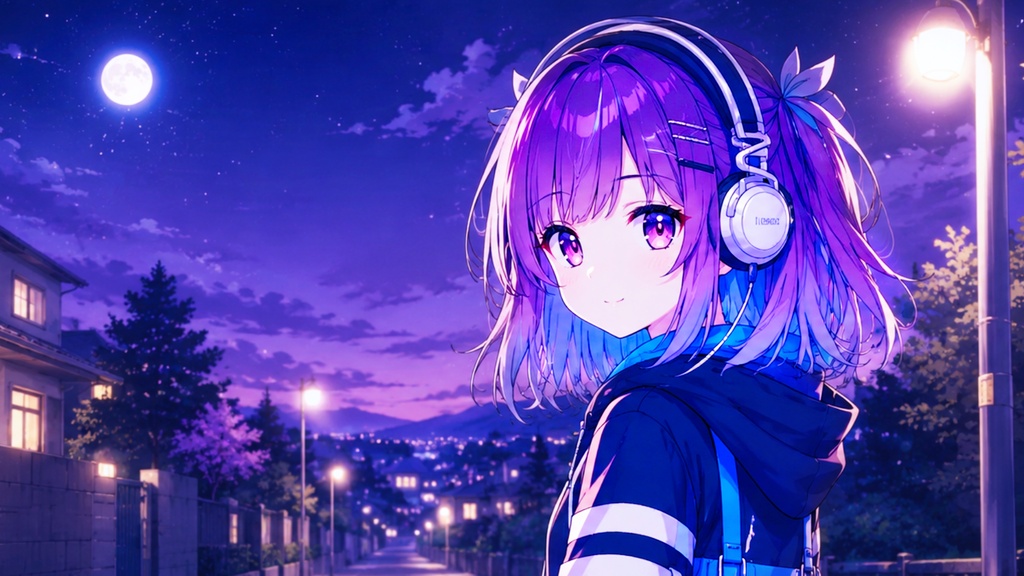 眠るまでの散歩🐾 かわいい・ポップ・夜チル（1時間フリーBGM）