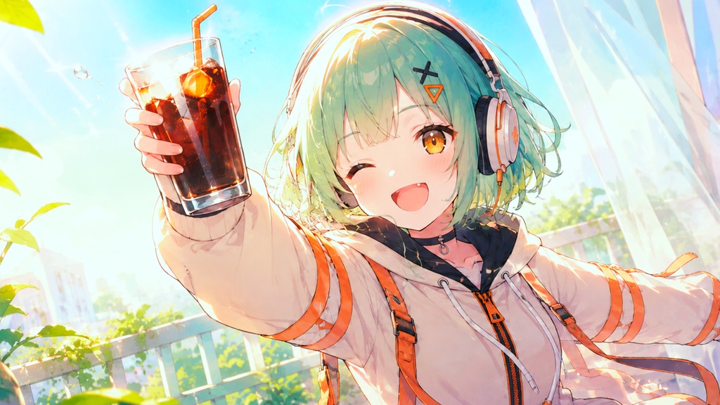 アイスコーヒーの朝🧊 かわいい・ポップ・カフェ風（1時間フリーBGM）