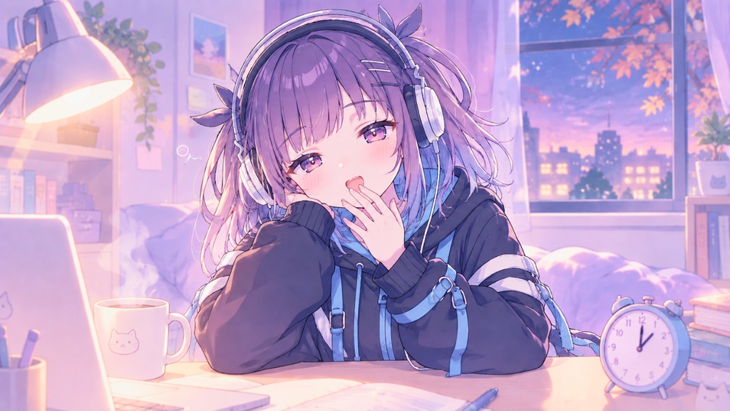 あと5分だけ🌙 かわいい・まったり・夜チル（1時間フリーBGM）
