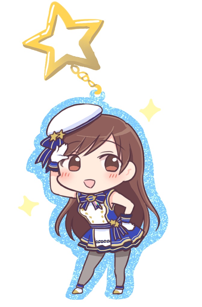 美波のラメ入りアクキー☆キラキラブルー