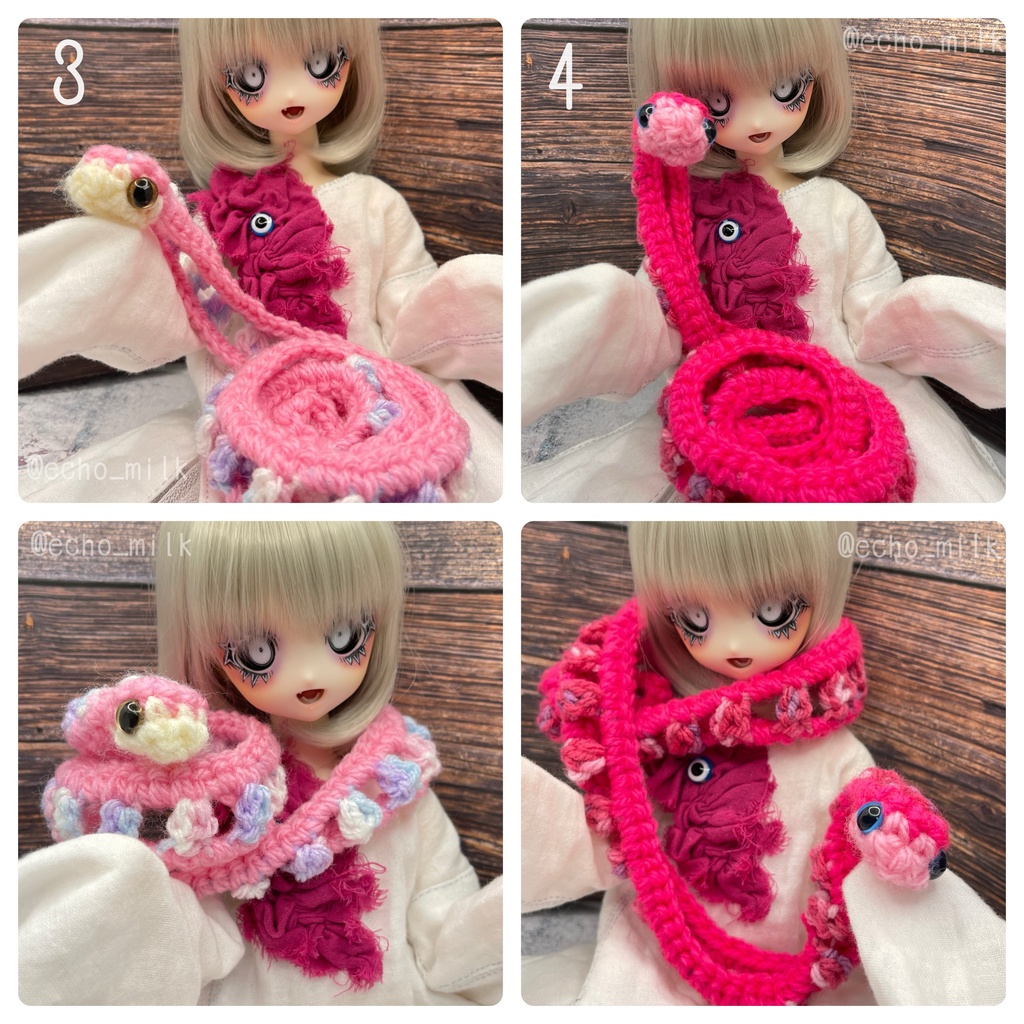 リトでび装備//芋虫マフラー 蛇の姿