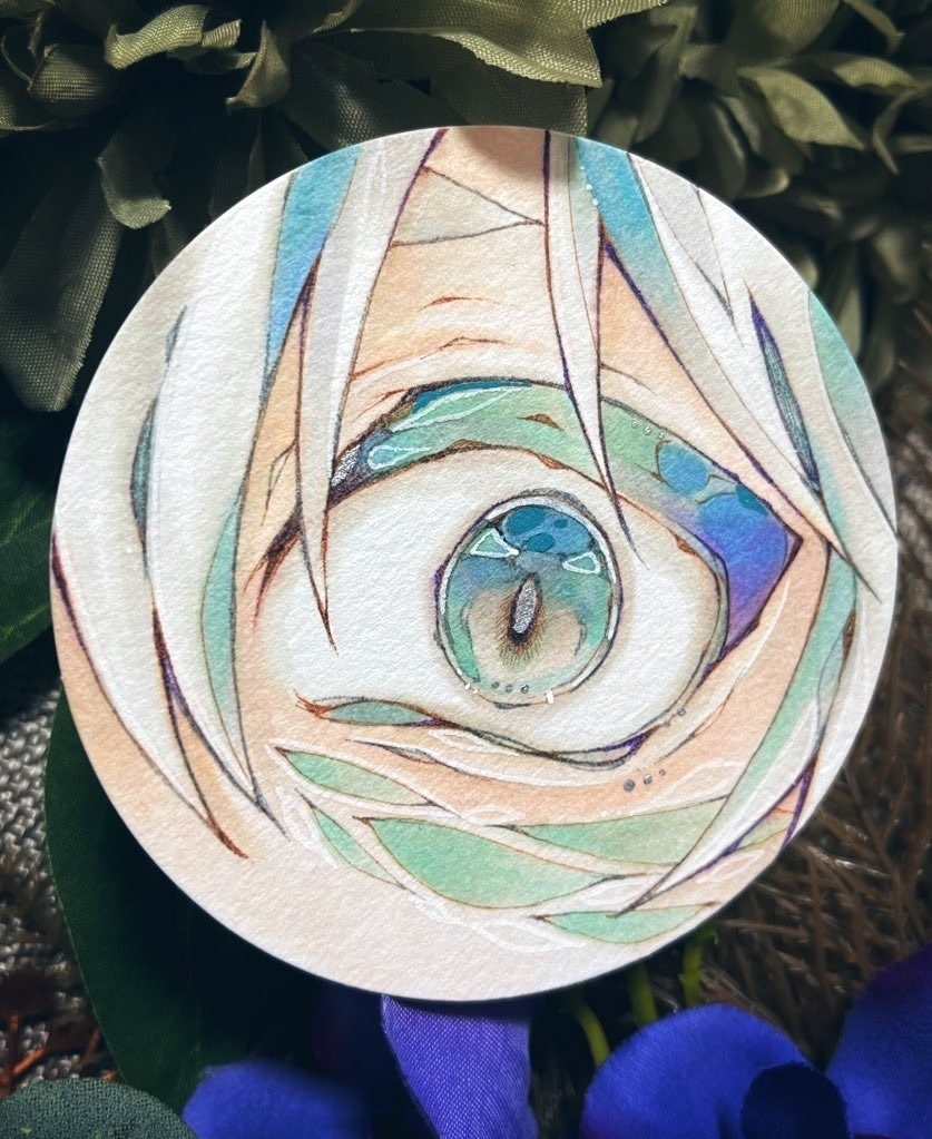 「潤う三白眼」アナログ原画