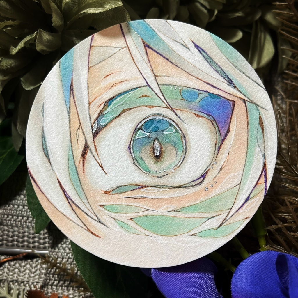 「潤う三白眼」アナログ原画