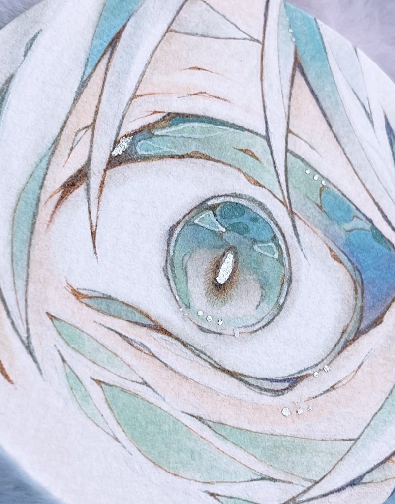 「潤う三白眼」アナログ原画