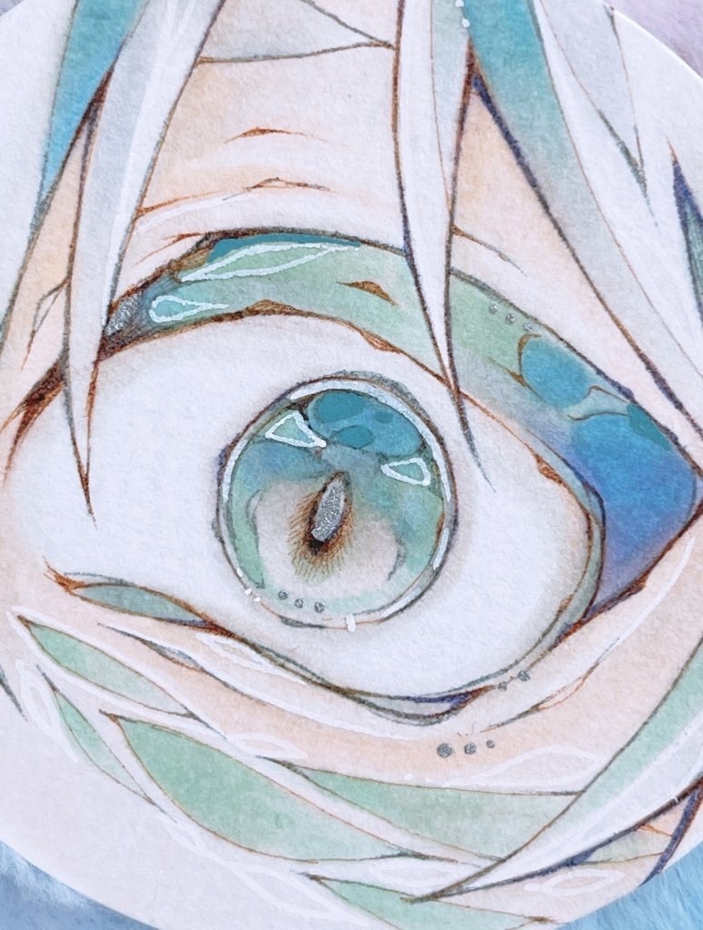 「潤う三白眼」アナログ原画