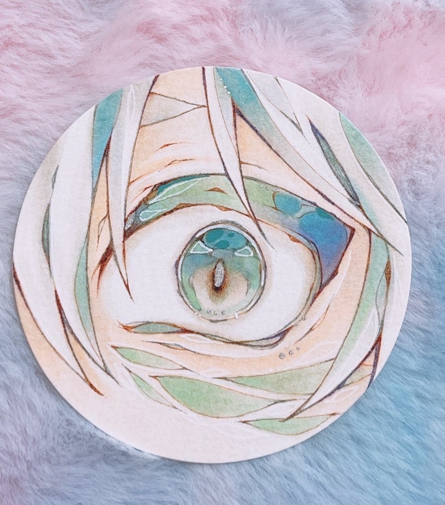 「潤う三白眼」アナログ原画