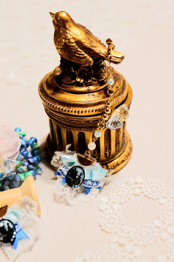 シンデレラのぶらりんリボンイヤリング