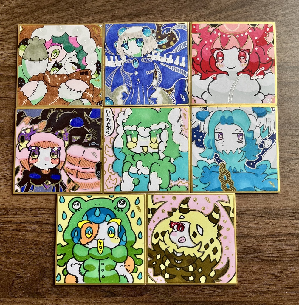 ミニマム原画 (手書き豆色紙)