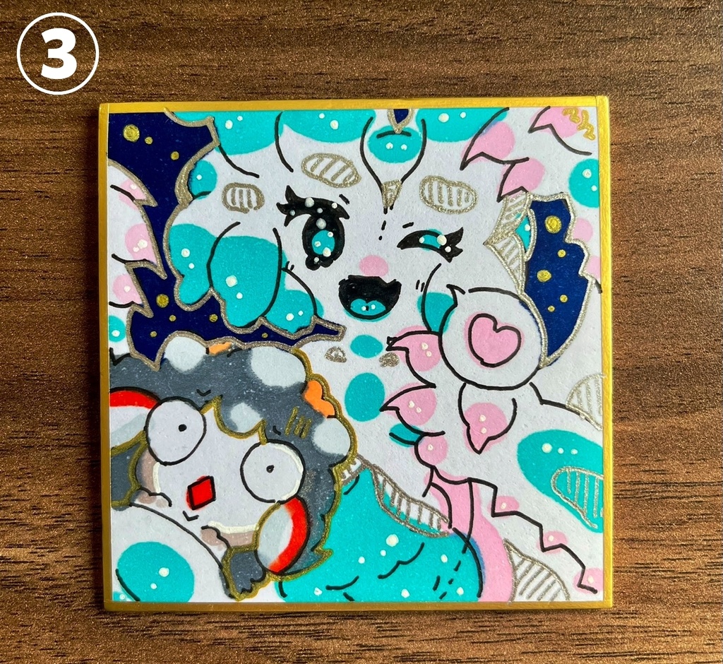 ミニマム原画 (手書き豆色紙)