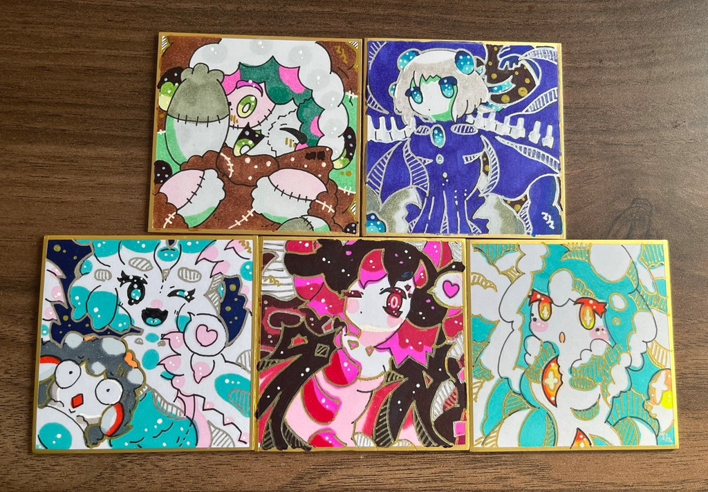 ミニマム原画 (手書き豆色紙)