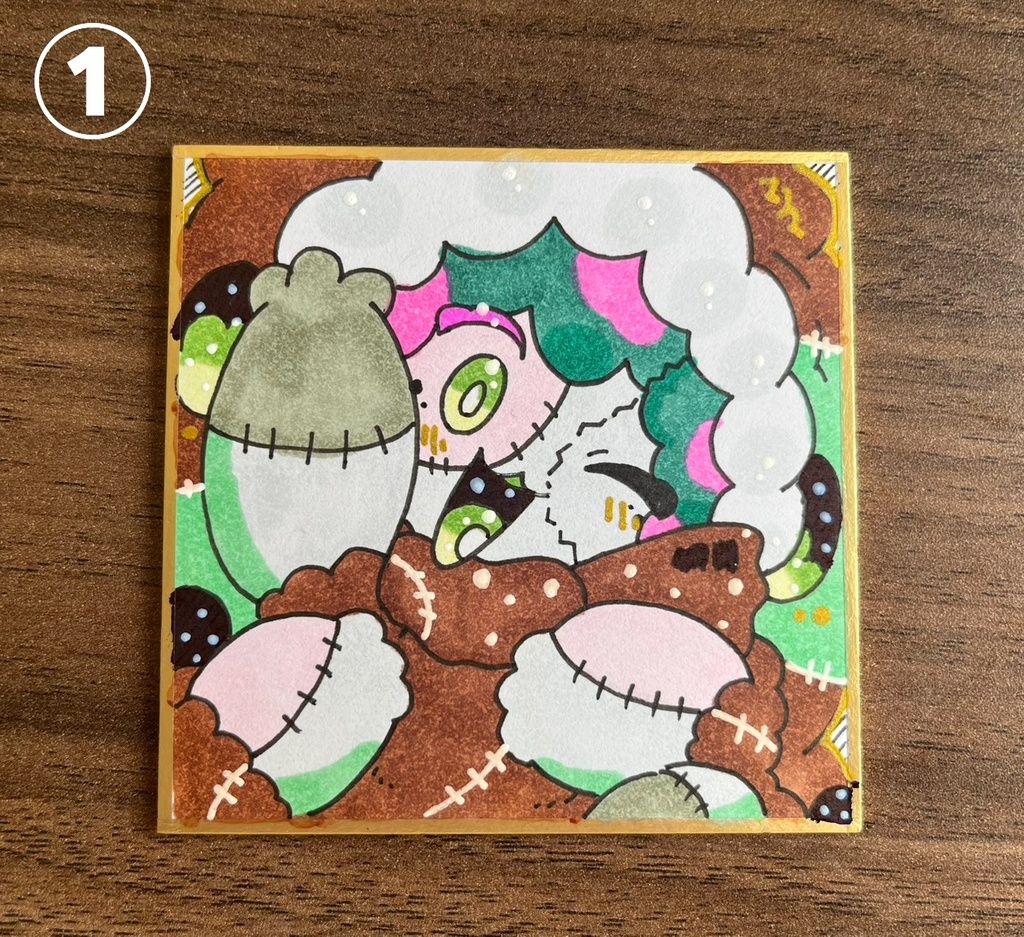 ミニマム原画 (手書き豆色紙)