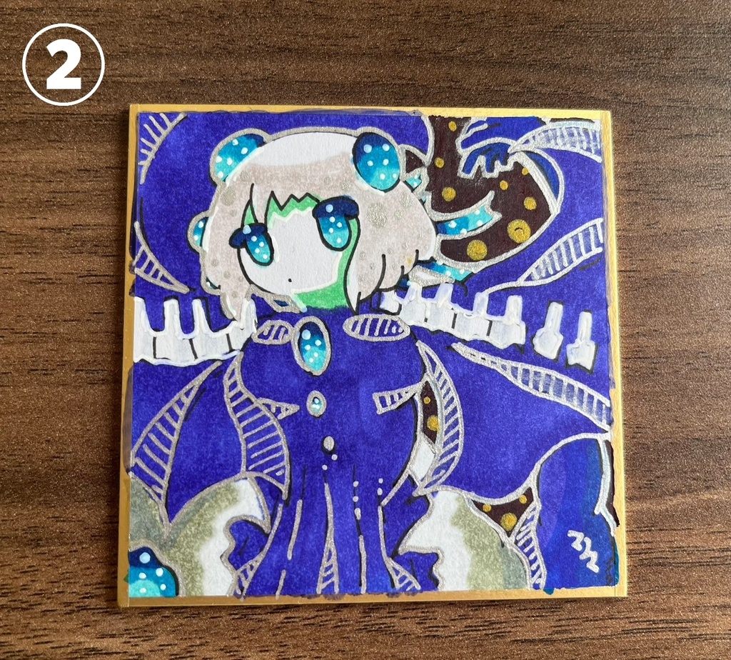 ミニマム原画 (手書き豆色紙)